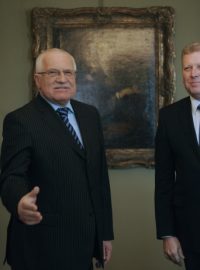 Prezident Václav Klaus přijal na Pražském hradě ministra kultury Jiřího Bessera