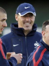 Zpět v reprezentaci! Směje se Franck Ribéry i jeho trenér Laurent Blanc