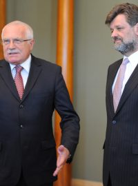 Jan Kubice u prezidenta Václava Klause.