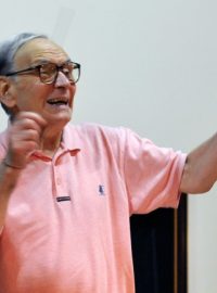 Ennio Morricone na zkoušce s Českým národním symfonickým orchestrem