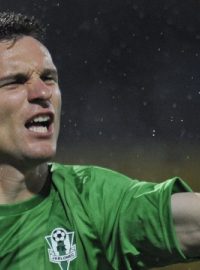 David Lafata a jeho radost z třetího gólu