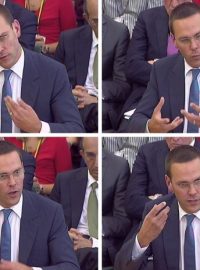 James Murdoch před parlamentním výborem