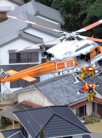 Japonsko. Následky tajfunu Talas v prefektuře Wakayama.
