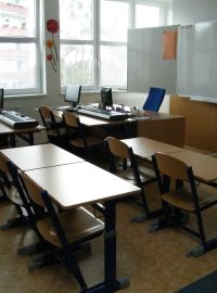 Učebna hudební teorie ZUŠ v Litvínově s interaktivní tabulí