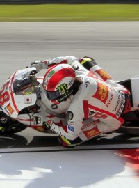 Marco Simoncelli ve včerejší kvalifikaci na Grand Prix Malajsie