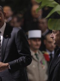 Americký prezident Barack Obama při projevu na summitu G20 ve Francii