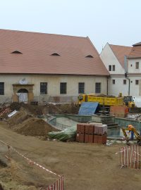 Horní nádvoří a jízdárna na zámku v Litomyšli