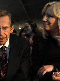 Václav Havel a Iveta Radičová v DOXu při předávání ceny