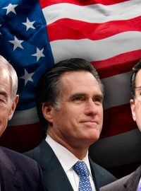 Ron Paul, Mitt Romney a Rick Santorum