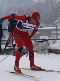 Petter Northug na stadionu v Toblachu