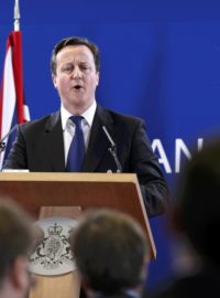 Britský premiér David Cameron na summitu EU