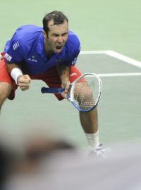 Tenista Radek Štěpánek mohl slavit výhru nad Andreasem Seppim v Davis Cupu