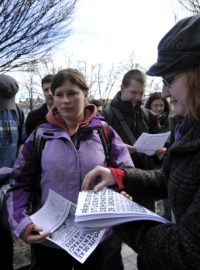 K týdnu neklidu se připojili i studenti univerzity v Hradci Králové