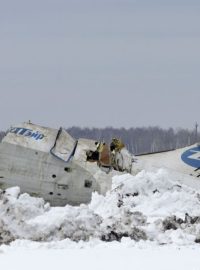 Havarované letadlo ATR-72 v ruské Ťumeni