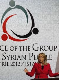 Ministryně zahraničí USA Hillary Clintonová na konferenci &quot;Přátel Sýrie&quot; v Istanbulu