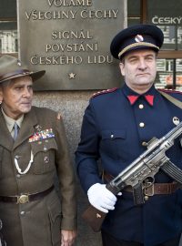 Pietní akt k uctění památky obětí padlých bojovníků pražského povstání v bojích o Český rozhlas