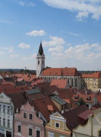 Výhled na Třeboň z Radniční věže na Masarykově náměstí