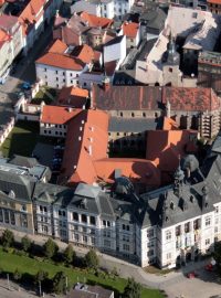 Muzeum církevního umění plzeňské diecéze na leteckém snímku