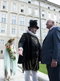 Václav Klaus společně s manželkou Livií otevřel zrekonstruované Jižní zahrady Přažského hradu