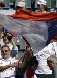 Čeští fanoušci na semifinále Davis Cupu Argentina - Česko, září 2012