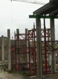 Most na rozestavěné dálnici D1 u Kuriman u Spišské Nové Vsi