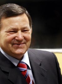 Mladen Markač u mezinárodního tribulálu po vynesení osvobozujího verdiktu