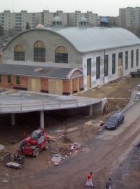 Budoucí planetárium v Techmanii, stavba po roce práce v lednu 2013