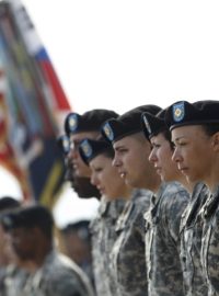 Američtí vojáci z 23. chemického praporu v Jižní Koreji, v Camp Stanley