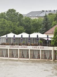 Povodně v Praze, Střelecký ostrov