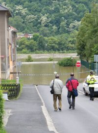 Ústí nad Labem, Střekovské nábřeží 6.6.2013 - po kulminaci