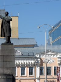 Socha Vladimira Iljiče Lenina v Petrohradě