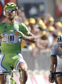 Peter Sagan v cíli sedmé etapy TdF