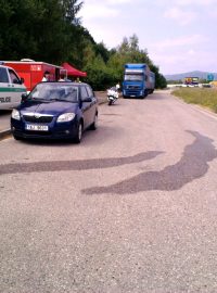 Policisté kontrolovali na D5, zda řidiči neporušují dopravní předpisy.