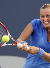 Petra Kvitová během čtvrtfinálového utkání turnaje WTA v New Havenu