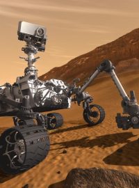 Vozítko Curiosity na Marsu