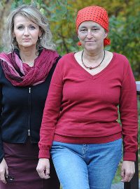 Tisková konference na Interní hematologické klinice v Praze, pacientky Dagmar Dicková (vlevo) a paní Stanislava