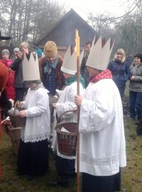 Tříkrálové koledování v kouřimském skanzenu na Kolínsku