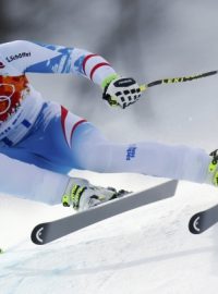 Matthias Mayer na trati olympijského sjezdu