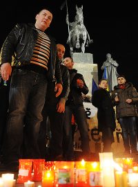 Demonstrace za Ukrajinu v Praze na Václavském náměstí