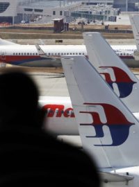 Letadla společnosti Malaysia Airlines v Kuala Lumpur