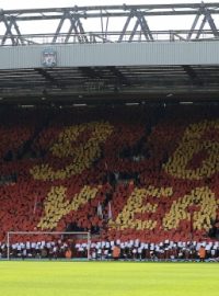 Fanoušci Liverpoolu připravili choreo na počest obětí tragédie ze stadionu Hillsborough