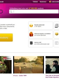 Screenshot homepage Uloz.to