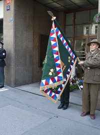 Pietní akt před budovou Českého rozhlasu