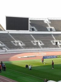 Předzápasový trénink českých fotbalistů sledovalo minimum místních novinářů, na zápas se nečeká ani velká návštěva
