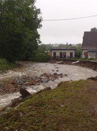 Bleskové povodně zasáhly Jesenicko, květen 2014