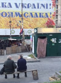 Ukrajina, Kyjev. Majdan na počátku července