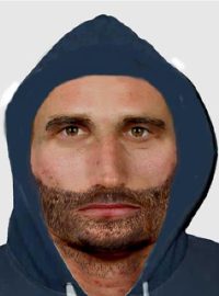 Policie pátrá po neznámém podezřelém muži v souvislosti s vraždou v Klánovickém lese (pravděpodobná podoba hledaného)