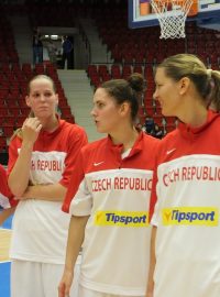 České basketbalistky během přípravy