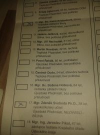 Předvyplněné volební lístky, které od zprostředkovatele dostali spolupracovníci neziskových organizací.