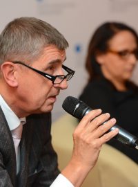 Šéf hnutí ANO Andrej Babiš s Adrianou Krnáčovou